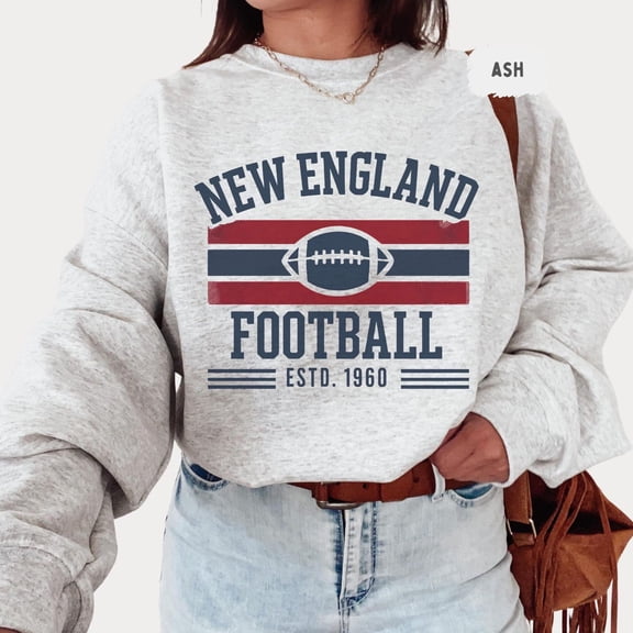 Velto Vintage New England Football Sweatshirt, Fan Gift Idea, Retro New England Football Team Apparel, Football Lover Gift, Vintage Sports Sweater All Size S-5XL