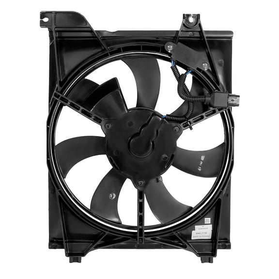 DNA Motoring AC Condenser Cooling Fan Assembly for 2006-2011 Kia Rio Rio5 4-Door