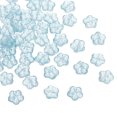 thumbnail image 1 of Random Glass Flower Beads Transparent Floral Beads Hibiscus Beads Blue  50Pack, 1 of 6