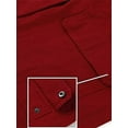 thumbnail image 6 of Bomotoo Women Outwear Lapel Military Jacket Long Sleeve Coat Lightweight Utility Jackets Outdoor Wine Red 5XL, 6 of 7