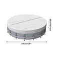 thumbnail image 3 of 12 ft Circular Swimming Pool Cover 360x360 cm, Winter Weatherproof Cover with Rope, Ground Nails and Buckles, for Above Ground Pools, 3 of 6