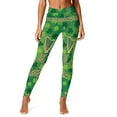 thumbnail image 6 of QQAMB St. Patrick's Day Leggings for Women Lucky Shamrock Stretchy Tights Yoga Pants Striped Ireland Pride Irish Green Pant Green XL, 6 of 8