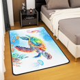 thumbnail image 2 of Erosebridal Cartoon Sea Turtle Rugs For Bedroom 6'6" x 4'11", Ocean Fish Animal Living Room Rug, Non Slip, 2 of 5