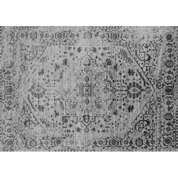 Ahgly Company Indoor Rectangle Oriental Gray Industrial Area Rugs, 3' x 5'