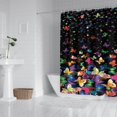 thumbnail image 2 of Black Colorful Dot Butterfly Pattern Shower Curtain 72"x84" ,Bathroom Decorative Shower Curtains Set with 12 Hooks,Modern Waterproof Washable Shower Curtain, 2 of 6