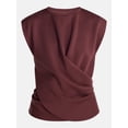 thumbnail image 6 of Avia Women's ScubaKnit Sleeveless Wrap Top, Sizes XS-XXXL, 6 of 6