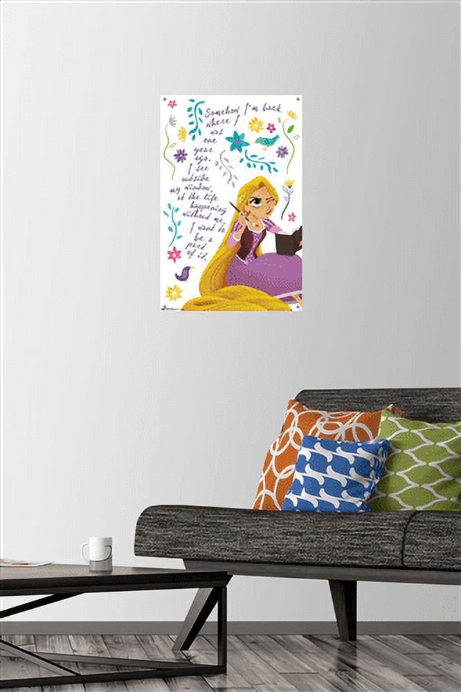 Disney Tangled - Thoughts Wall Poster with Push Pins, 14.725" x 22.375"