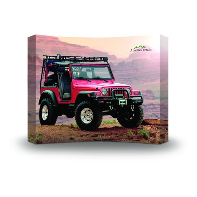 Testrite Produits Visuels PFK33C Cadres Pop-Up Presto 3X3 Incurvés Pop-Up - Argent