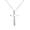 Silver, variant on Cross Necklace for Women, Silver/Black/Gold Stainless Steel Simple Cross Pendant Necklace with Shiny Double-Line Chain christian Flag Stainless Steel Cross Necklace gift christ maker