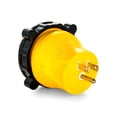 thumbnail image 2 of Camco Camper/RV Locking PowerGrip 15Amp-50Amp Adapter | Features a Marine-Style Locking Ring for a Weatherproof Connection | Rated for 125 V/1875W (55641), 2 of 4