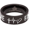 thumbnail image 5 of Faith Hope Love Tungsten Carbide Ring, 5 of 9