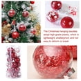 thumbnail image 3 of Adornos navideños colgantes de bolas, 24 piezas de adornos navideños rojos y blancos irrompibles para fiestas navideñas, bodas y decoración., 3 of 7