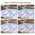 thumbnail image 7 of ODIKA Classroom Kawaii Cute Faces Sprinkles Purple Video Pastel Stars Stain Resistant Low Profile for Dorm Room, Small Living Apartment, 7 of 7