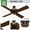 thumbnail image 3 of Hunter - Hunter Original Indoor/Outdoor Ceiling Fan, 52-inch, Chestnut Brown, Rustic-style, 3-speed, 23847, for porches, patios, sunrooms, bathrooms, 3 of 15