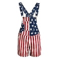 thumbnail image 4 of FUZHIQ Bib Overalls for Men Adjustable Straps Casual Beach American Flag Print Romper Jumpsuit with Pockets for Summer Holiday Wear, 4 of 4