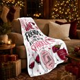 thumbnail image 3 of Wine Friends Sparkle Clinking Glasses Cheerful Feminine Art, Cozy Friendship Quote Scene, Warm Flannel Blanket for Living Room and Reading Nook, Art Lovers Friendship Gift, Artistic Home Decor, 3 of 9