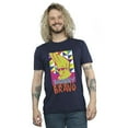 thumbnail image 2 of Johnny Bravo Mens Multi Triangles Pop Art T-Shirt, 2 of 3
