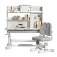 thumbnail image 2 of Koiauber Height Adjustable Ergonomic Learning Table with Tiltable Desktop,Large Storage Drawer,Bookshelf,Hand-Cranked Lift,Sturdy Student Workstation, 2 of 7