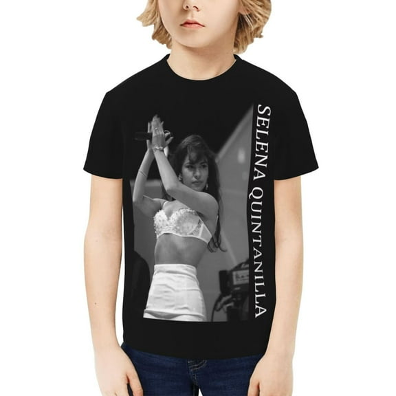 Selena Quintanilla Kids T-Shirt 3D Printed Graphic T-Shirts Boys and Girls Short Sleeve Shirts for Youth Kids X-Small