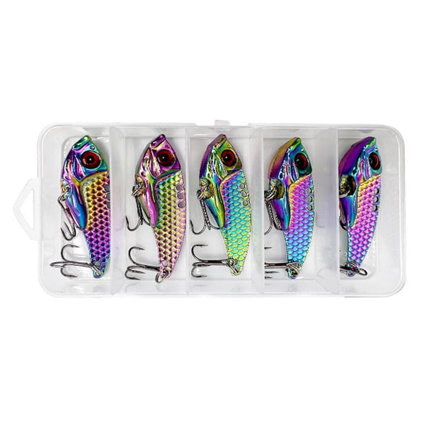 5 Piezas Vib Pesca Señora Long Casting Cebo Duro Artificial Swimbait para (15g)