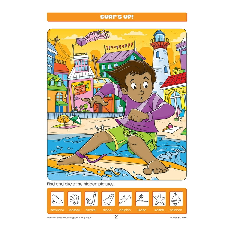 趣味探し中 School Zone Hidden Pictures 96-Page Workbook - Walmart.com