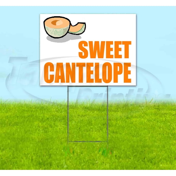 Sweet Cantelope (18" x 24") Yard Sign, Includes Metal Step Stake