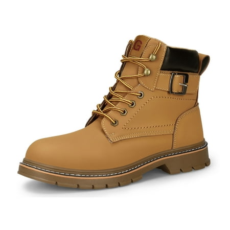 

OwnShoe Waterproof Steel Toe Work Boots for Men Women Leather Safety Shoes Industrial Sneakers