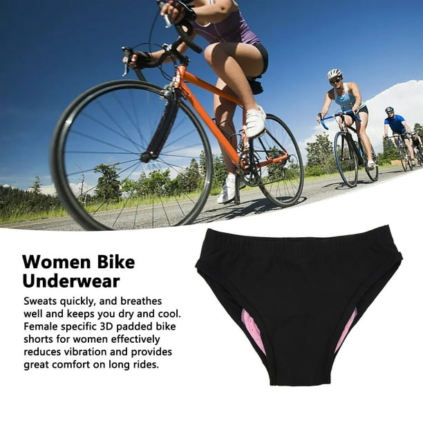 Women Cycling Underwear, Quick Dry Breathable Women Bicycle Briefs Shock  Absorption 3D Padded Cycling Shorts 