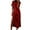 summer dresses-Red, variant on Brilliant Dresses for Women Plus Size on Women Summer Casual Short Sleeve V-Neck Stripe Dress Slit Hem Loose Dress Yellow XXL