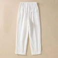 thumbnail image 4 of Pantalones cortos holgados de estilo retro para el verano, con diseño de abertura y cintura elástica., 4 of 8