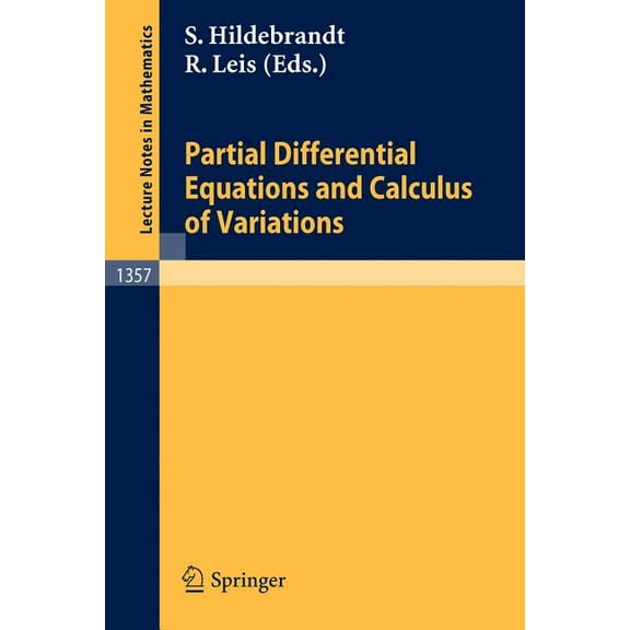 Lecture Notes in Mathematics Partial Differential Equations and Calculus of Variations, Book 1357, (Paperback)