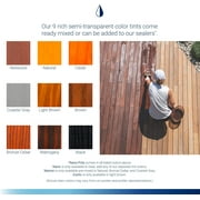SEAL-ONCE MARINE Clear Wood Sealer, Waterproofing Deck and Wood Stain, 1 Gallon - Outdoor Use