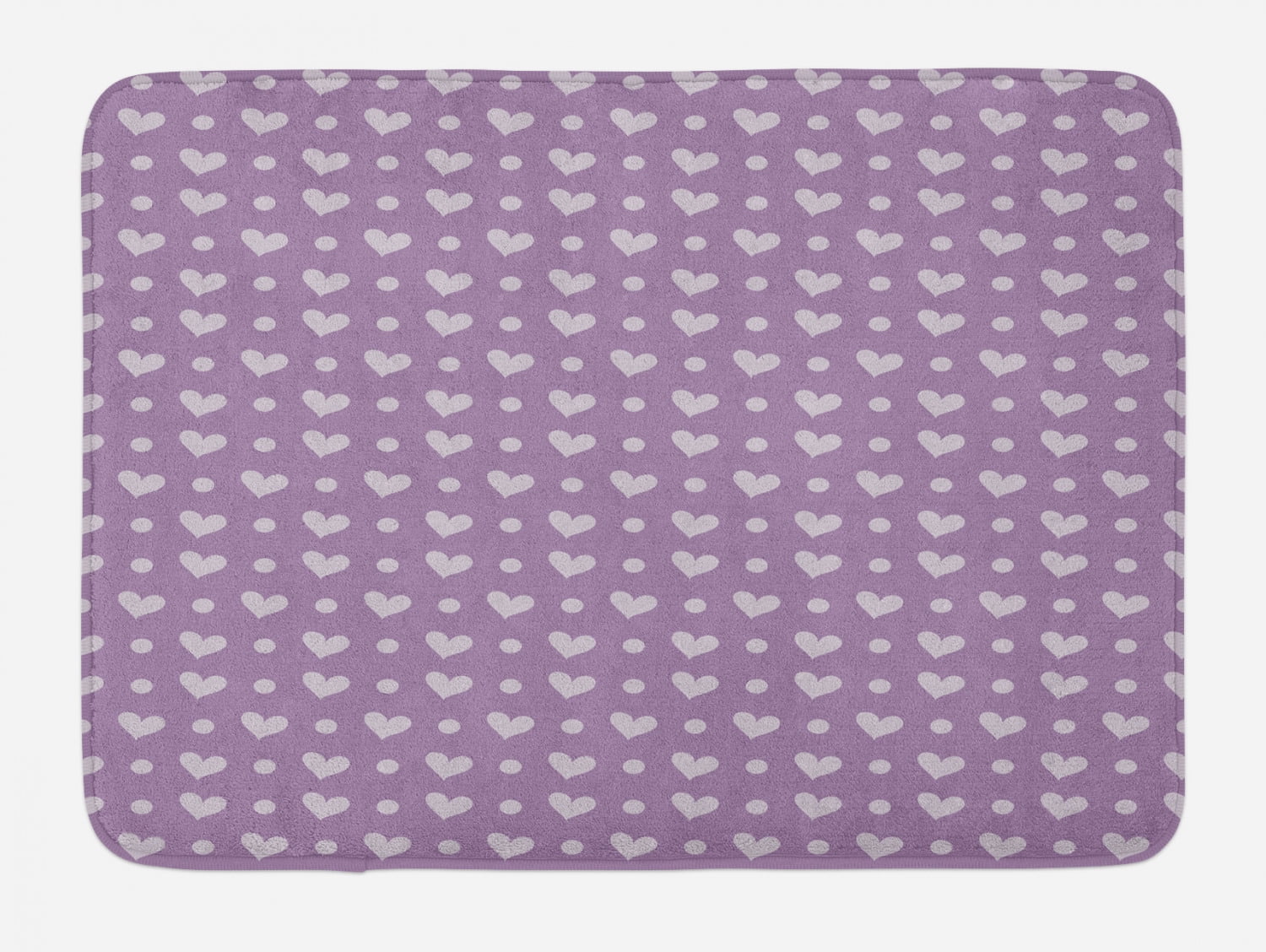 Purple Bath Mat, Valentine's Day Couple Wedding Bride Inspiring Heart