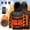 27Black, variant on Hicidod Kids Boys Girls Heated Jacket Hooded Lightweight Electric Heated Down Coat Cute Printed Waterproof Puffer Jackets