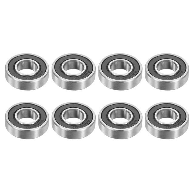 Unique Bargains 8 Pcs Roulements à Billes R8-2RS Rainure Profonde 1/2"x1-1/8"x5/16 Pouces Z2 Double Caoutchouc Blindé