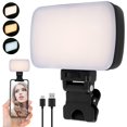 thumbnail image 1 of Lampe Selfie LED Réglable Portable avec Clip Rechargeable Mini Lampe à Pince avec 2 Modes d'Éclairage et 10 Briques, 1 of 10