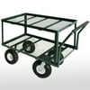 Sandusky TW3820 Green Heavy Duty Steel 2-Deck Flat Wagon, 550 lb. Capacity, 33"