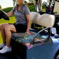 thumbnail image 3 of Renewold Golf Cart Seat Cover Lightweight Golf Cart Seat Blanket Keeps Seat Cool & Clean Fits for Most 2-Seat Golf Carts, Frog Mushroom Night, 3 of 5