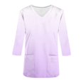 thumbnail image 4 of Aofany Top for Women, Scrubs Tops with Pocket for Women, 3/4 Sleeve V-neck Nurse Tops Gradient Working Uniform Blouse Working Tops, 4 of 4