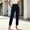 Dark Blue, variant on XPMWRP Women High Waist Pleated Slim Cropped Ankle Suit Pants Straight Tapered Office Casual Dress Trousers with Pockets Dark Blue XXL