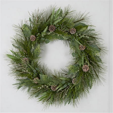 36 in. Sugar Pine Wreath, Mix Green