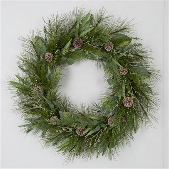 36 in. Sugar Pine Wreath, Mix Green