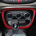 thumbnail image 2 of Red Carbon Fiber Climate Control Surround Panel Cover Trim for Fiat 500L 14-17, 2 of 4