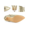 thumbnail image 2 of BLISSFUL STEP Pointed Toe Ruffle Stiletto Heel Ankle Boots for Women, 2 of 5