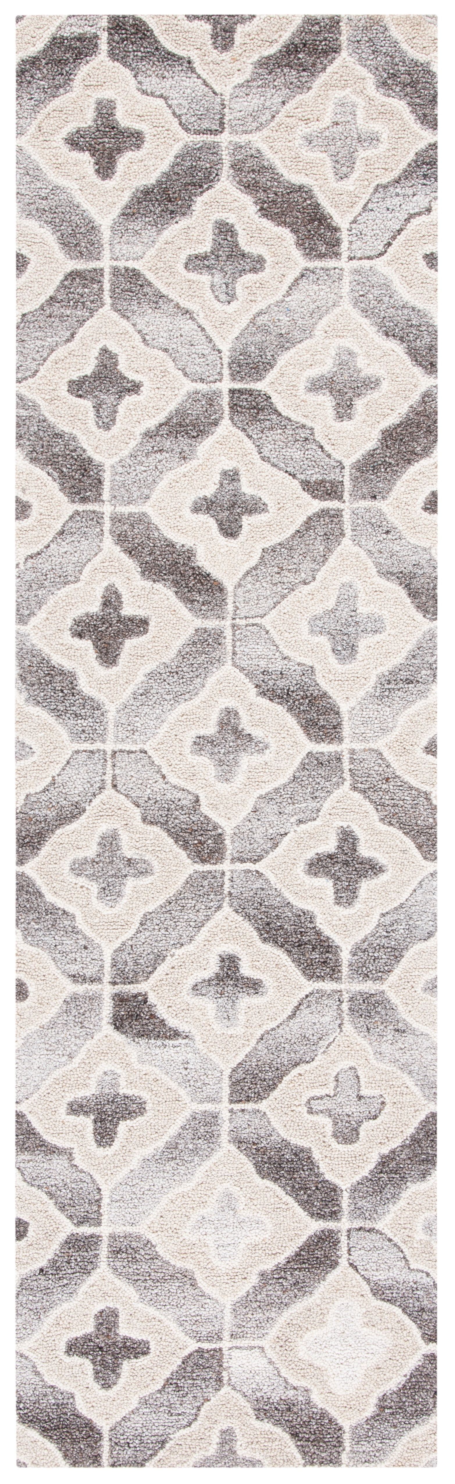 SAFAVIEH Abstract Harlow Trellis Runner Rug, Beige/Gray, 2'3" x 8'