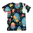 thumbnail image 5 of Toddler Boys Easter Outfit Short Sleeve T-Shirt Funny Bunny Suit Cute Cartoon Graphic Tees Holyweek Shirts Soft and Comfortable Tops Shorts 2 PC Sets Children Clothes Dark Blue 3-4 Years, 5 of 7
