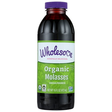 Wholesome Sweeteners Molasses Organic Blackstrap Unsulphured, 16 Fl Oz