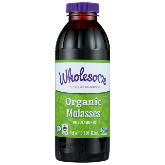 Wholesome Sweeteners Molasses Organic Blackstrap Unsulphured, 16 Fl Oz