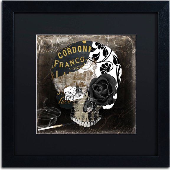 Trademark Fine Art "Paris Halloween II" Canvas Art by Color Bakery, Black Matte, Black Frame