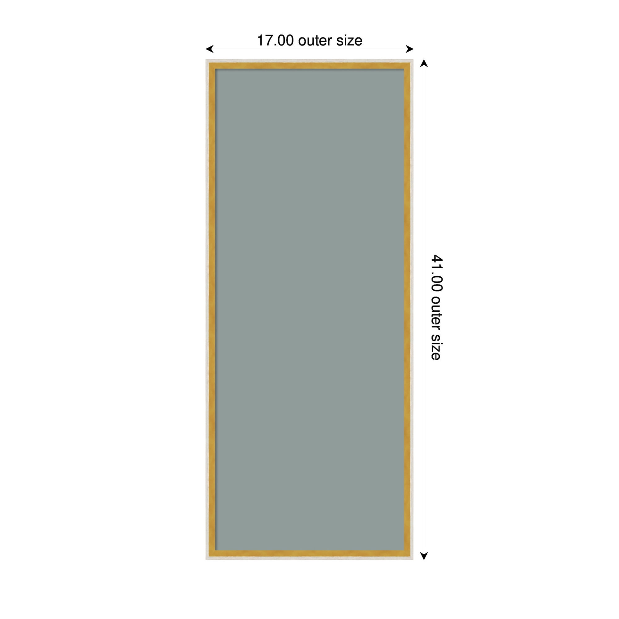 Kate and Laurel Framed Fabric Pinboard 17 x 41,  Printed Linen Modern Bulletin Board for Use as a Vision Board or Wall Organization, Paige White Gold Frame